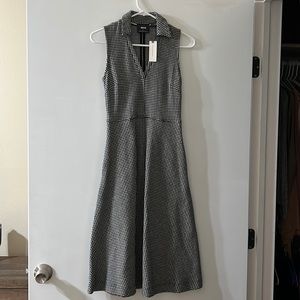 NWT Anthropologie black and white plaid dress